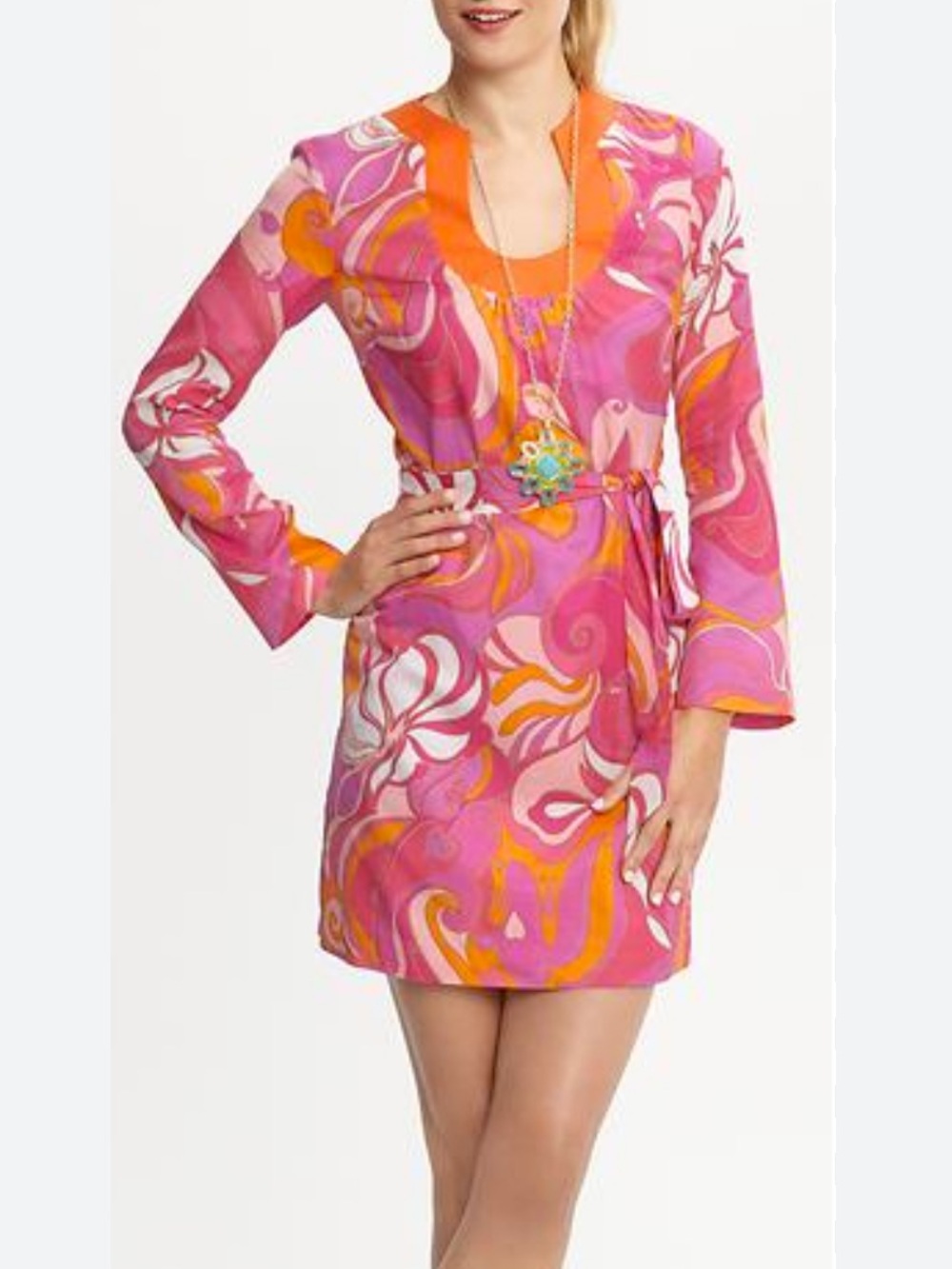 Trina Turk for Banana Republic Paisley Bonita Tunic Dress, Cotton/Silk Size 2